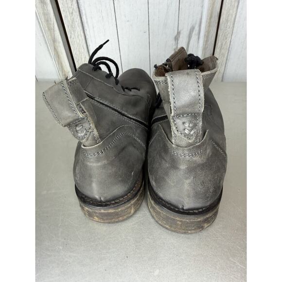 Bed Stu Grey Distressed Leather Lace Up Boot Chuuka Men\'s Size 13C